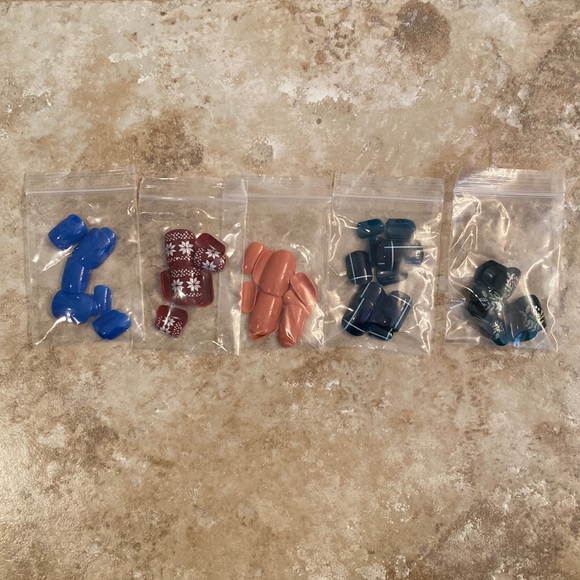 Red Aspen Nail Dashes Mixed Set of 5 colors - Picture 1 of 6